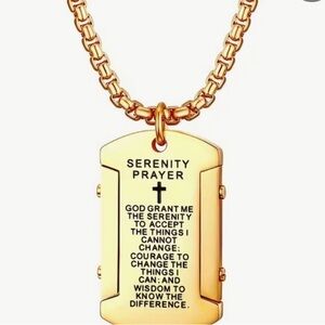 Gold Serenity Prayer Necklace